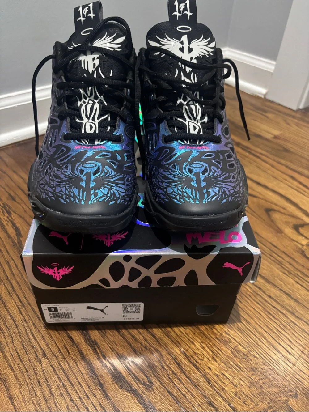 PUMA LaMelo Ball MB.O Basketball Shoes REFLECTIONS JR Boy's Size 5